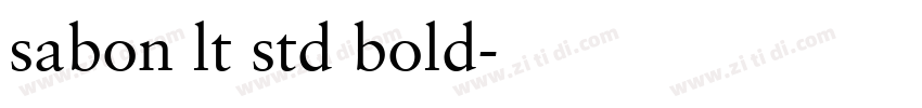 sabon lt std bold字体转换
